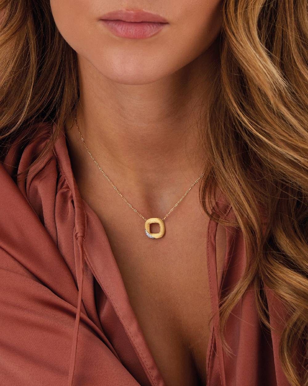 Nanis Collana "LIBERA" con ciondolo squadrato in oro e diamanti (piccolo) – Nanis Italian Jewels Fino Al -60%