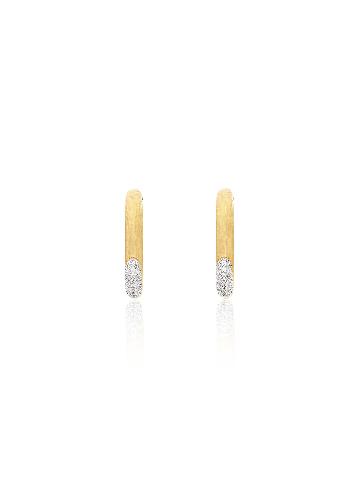 Nanis Orecchini "LIBERA" squadrati in oro e diamanti (grandi) – Nanis Italian Jewels Shopping Online