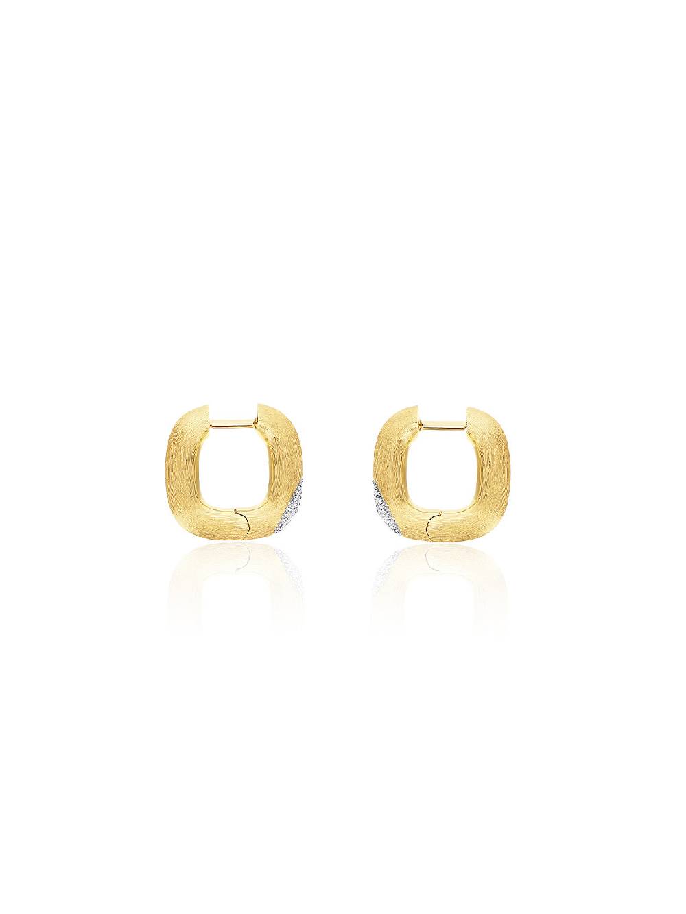 Nanis Orecchini "LIBERA" squadrati in oro e diamanti (piccoli) – Nanis Italian Jewels Affare Del Giorno