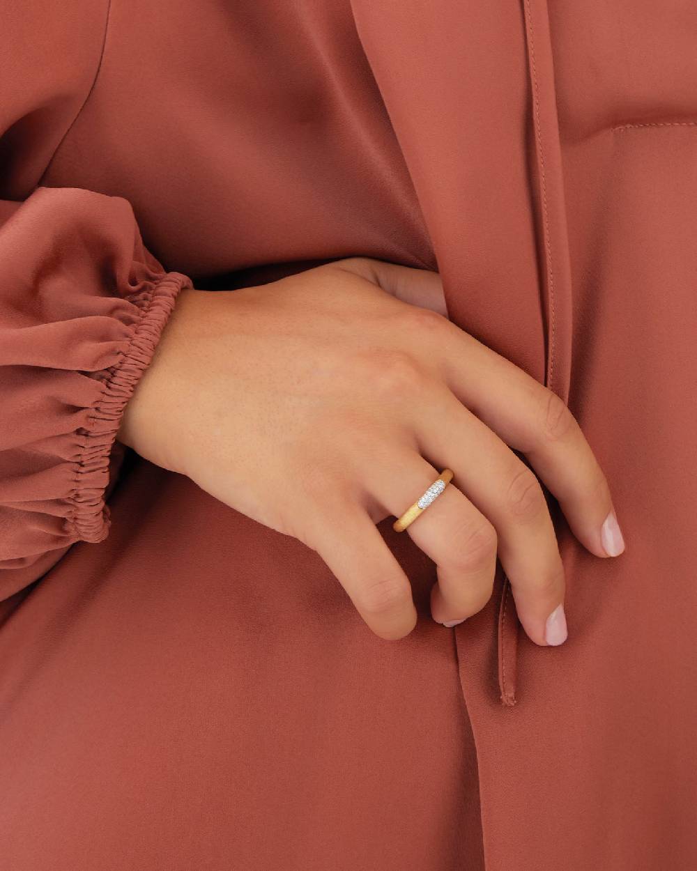 Nanis Anello "LIBERA" squadrato in oro e diamanti (grande) – Nanis Italian Jewels Prezzo Ridotto