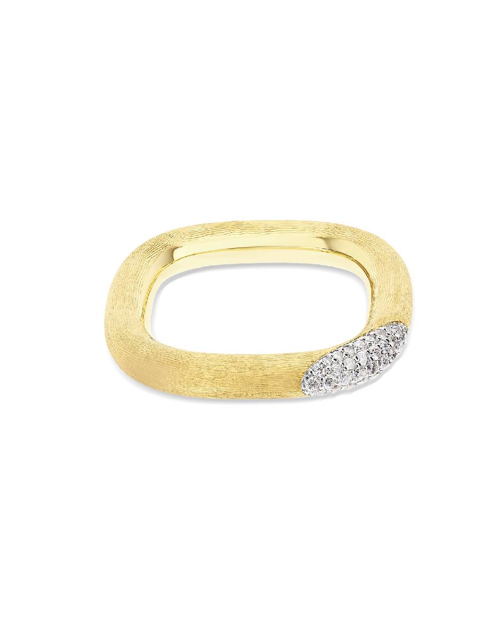 Nanis Anello "LIBERA" squadrato in oro e diamanti (grande) – Nanis Italian Jewels Prezzo Ridotto