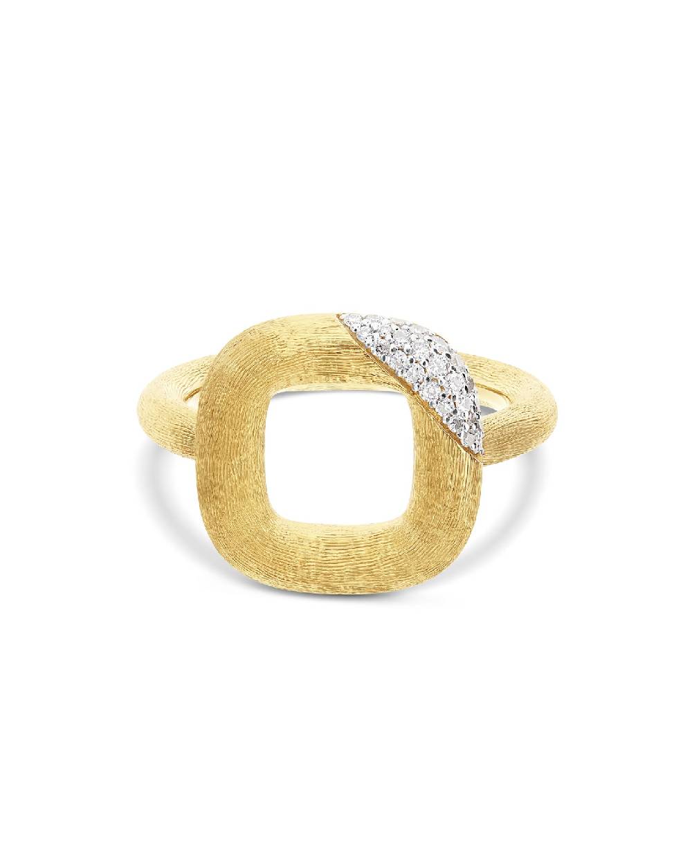 Nanis Anello "LIBERA" squadrato in oro e diamanti (piccolo) – Nanis Italian Jewels Sottocosto