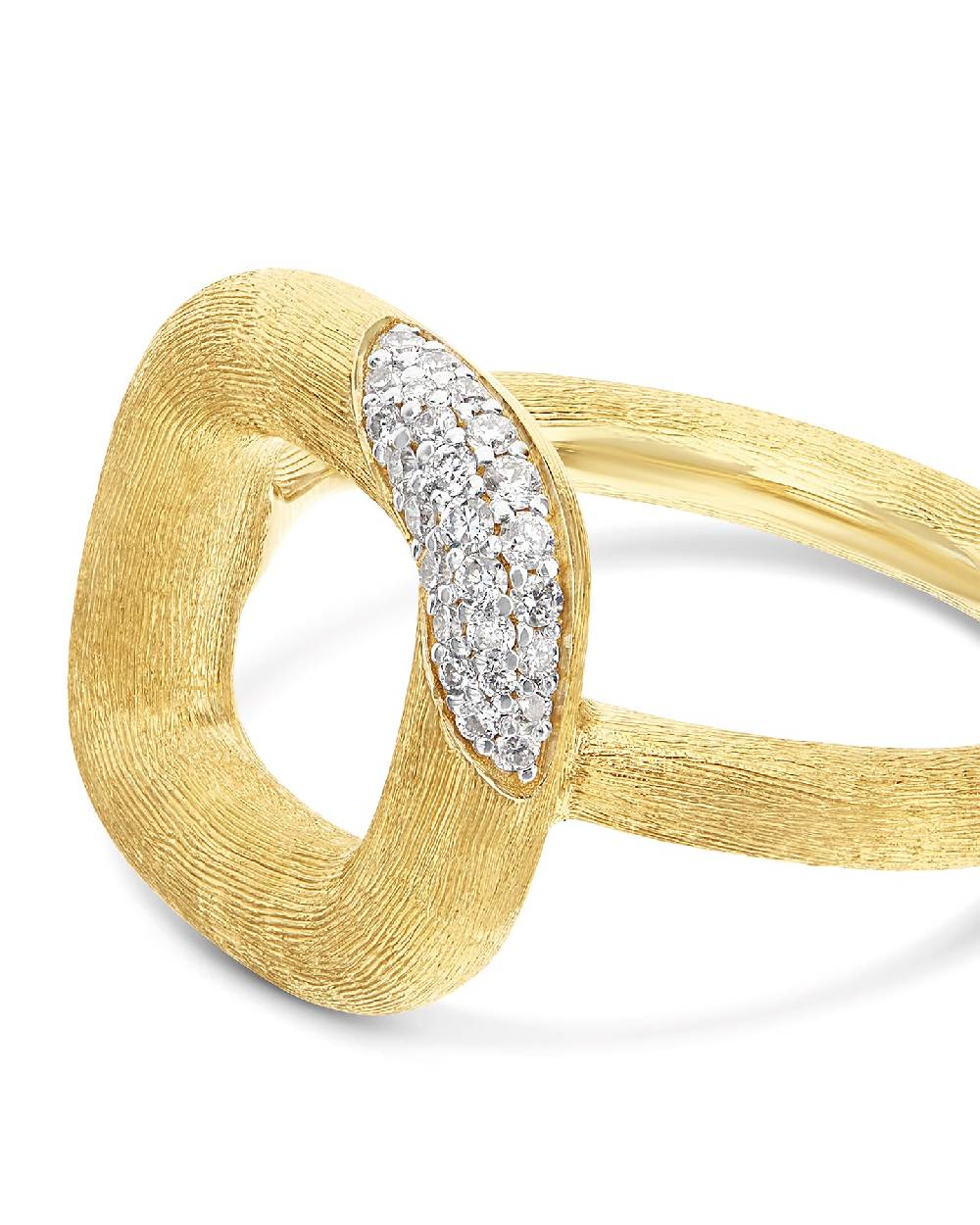 Nanis Anello "LIBERA" squadrato in oro e diamanti (piccolo) – Nanis Italian Jewels Sottocosto