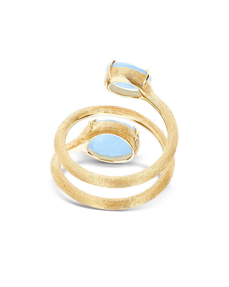 Nanis Anello contrariè "IPANEMA" in oro, acquamarina e diamanti – Nanis Italian Jewels Promozione