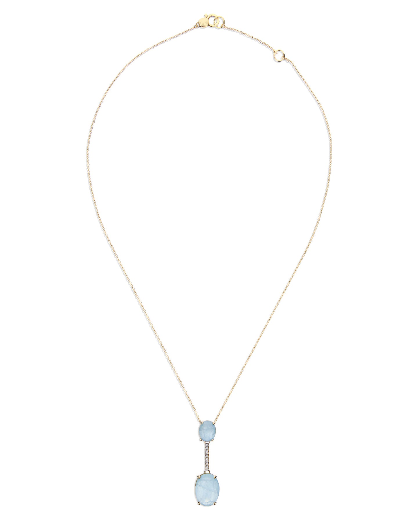 Nanis Collana "IPANEMA" con pendente in acquamarina e barretta in diamanti – Nanis Italian Jewels Saldi