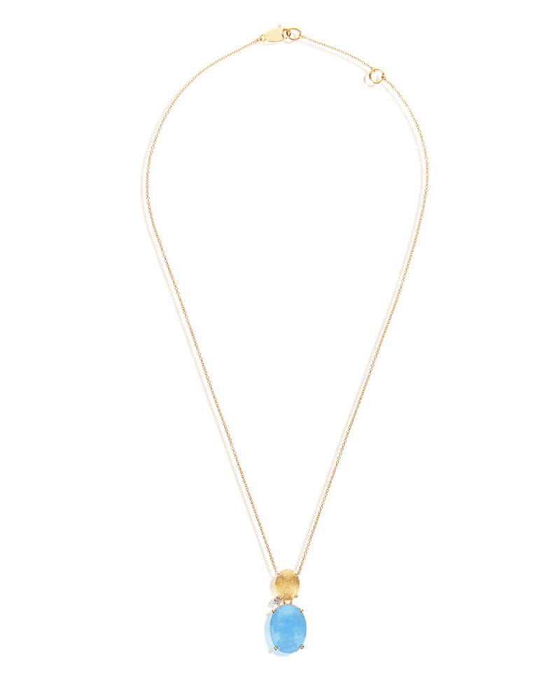 Nanis Collana "IPANEMA" con boule pendente in oro, acquamarina e dettaglio d – Nanis Italian Jewels Hotsell