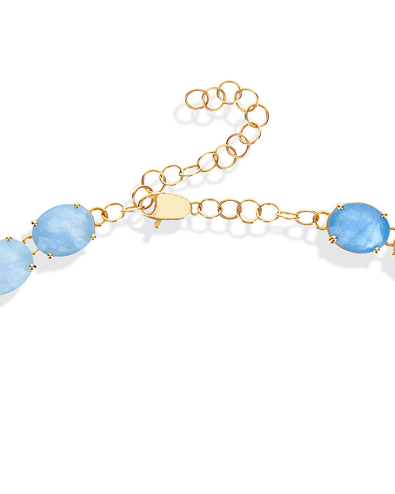 Nanis Collana girocollo "IPANEMA" in oro, acquamarina e diamanti – Nanis Italian Jewels Saldi Di Fabbrica
