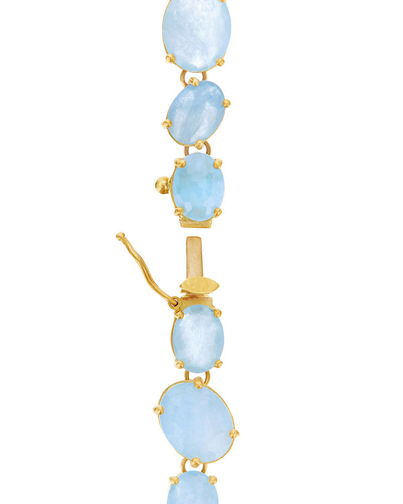 Nanis Bracciale "IPANEMA" in oro, acquamarina e diamanti – Nanis Italian Jewels Vendite Flash