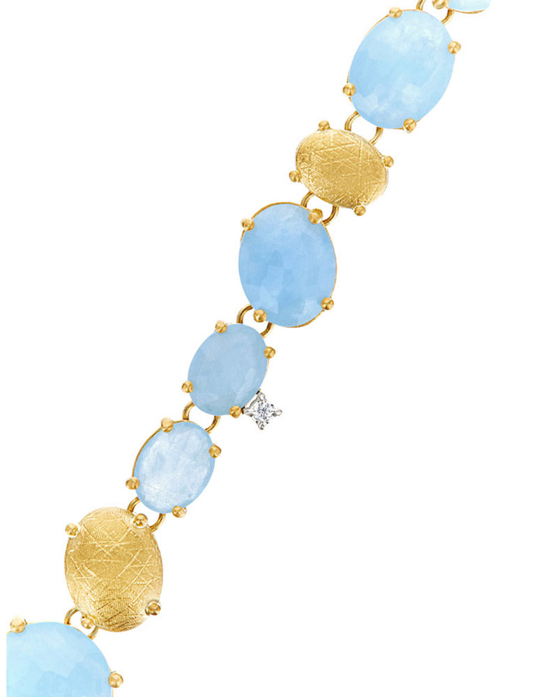 Nanis Bracciale "IPANEMA" in oro, acquamarina e diamanti – Nanis Italian Jewels Vendite Flash