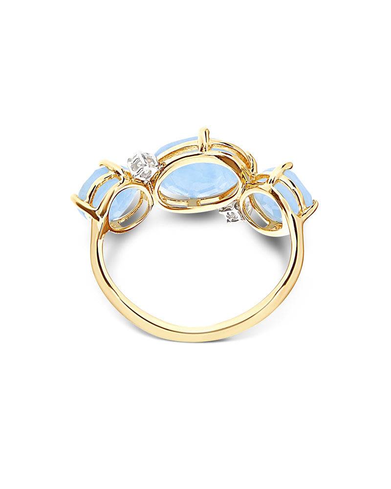 Nanis Anello "IPANEMA" in oro, acquamarina e dettagli di diamanti – Nanis Italian Jewels 2025