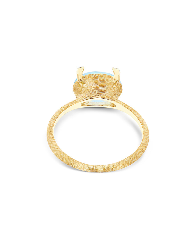 Nanis Anello "IPANEMA" in oro, topazio blu e dettagli di diamanti – Nanis Italian Jewels Soddisfazione Garantita