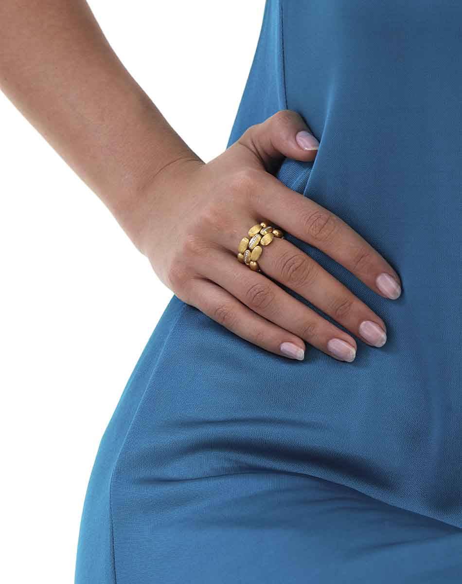 Nanis Anello “Diva” a tripla fascia in oro e diamanti – Nanis Italian Jewels Hotsell
