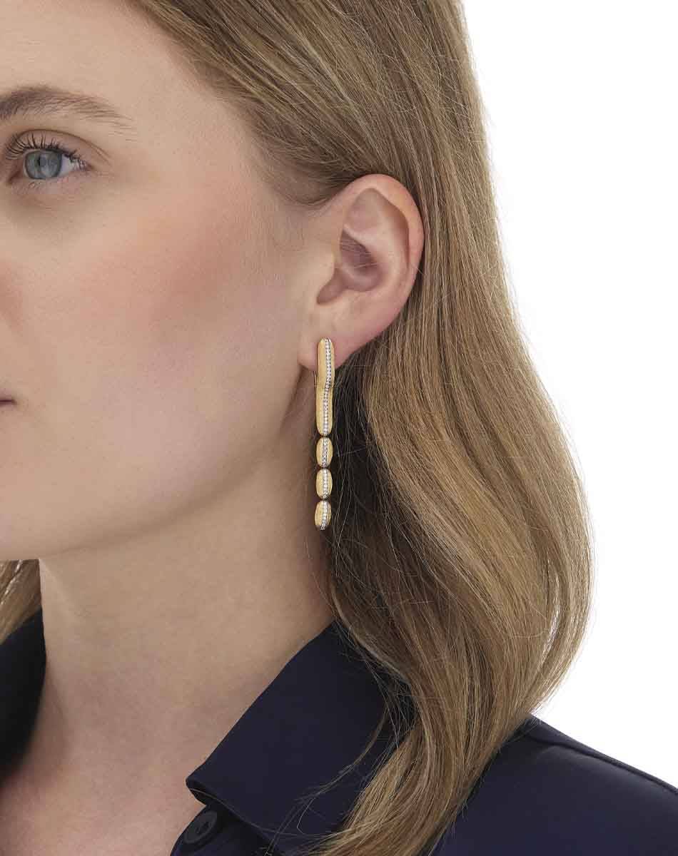Nanis Orecchini "Diva" pendenti in oro e diamanti – Nanis Italian Jewels Vendita Economica
