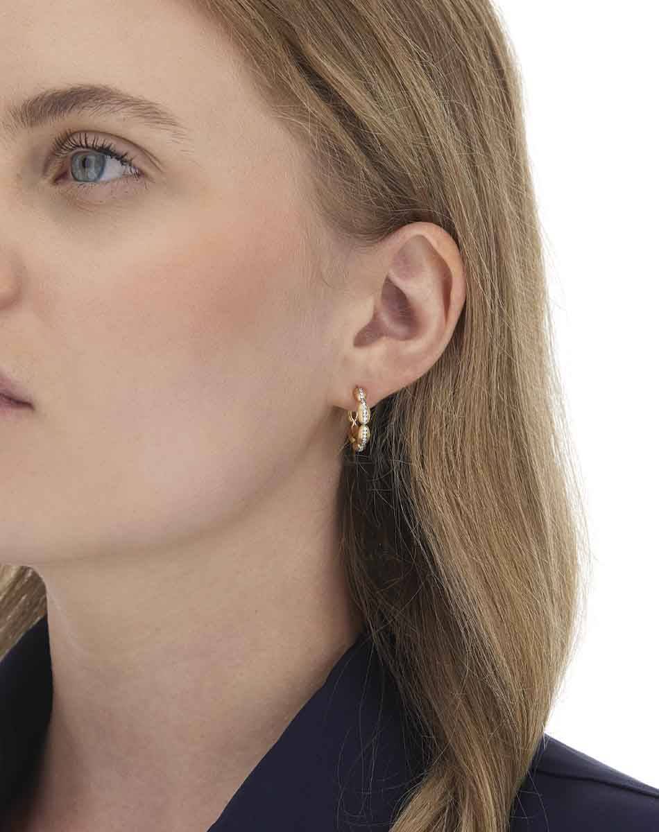 Nanis Orecchini a cerchio medi "Diva" in oro e diamanti – Nanis Italian Jewels Vendite Flash