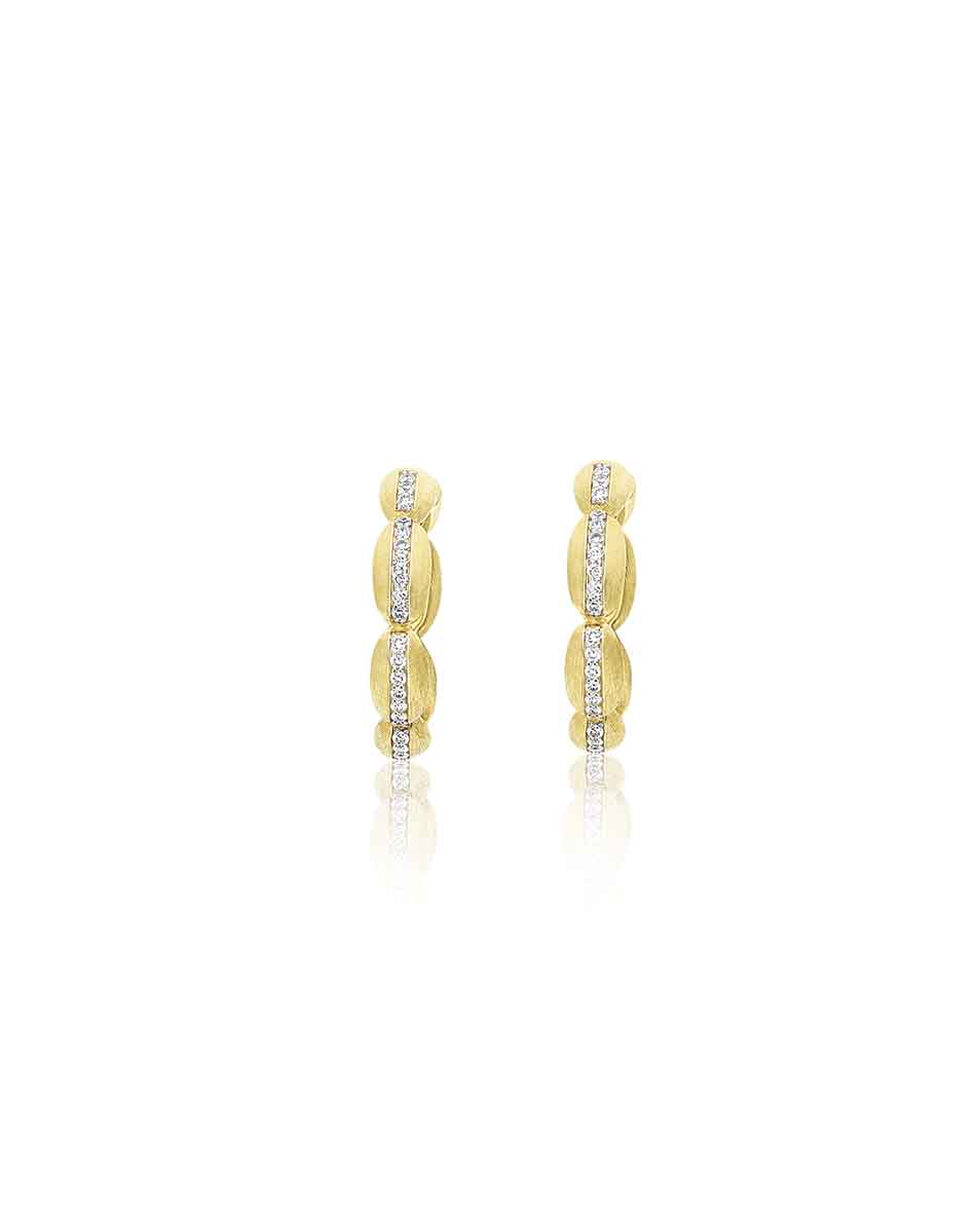 Nanis Orecchini a cerchio medi "Diva" in oro e diamanti – Nanis Italian Jewels Vendite Flash