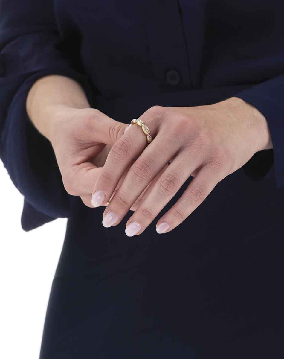 Nanis Anello “Diva” con boules in oro e diamanti – Nanis Italian Jewels Italy