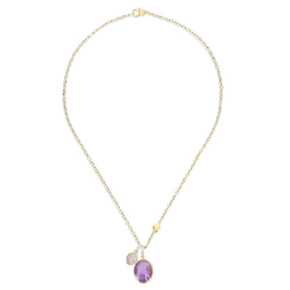 Nanis collana a catena con charms pendenti "boules" in oro inciso, diamanti – Nanis Italian Jewels Qualità