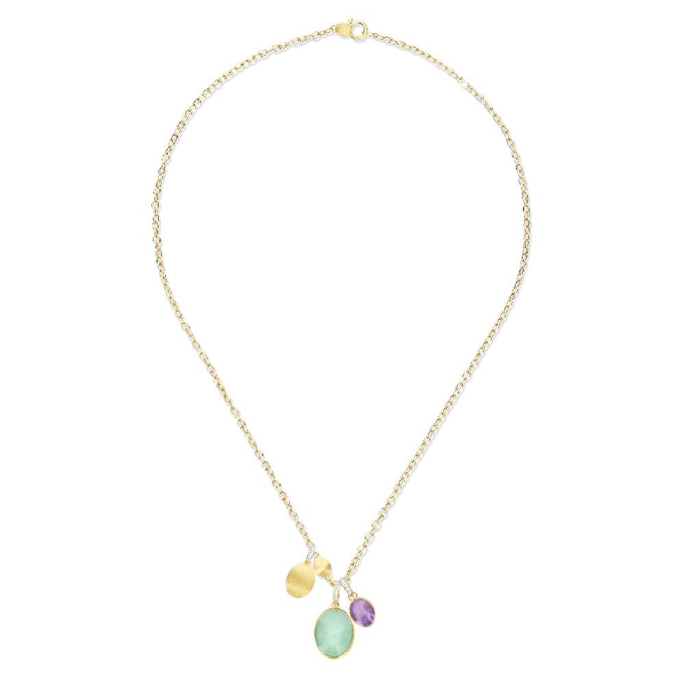 Nanis collana a catena con charms pendenti "boules" in oro inciso, diamanti – Nanis Italian Jewels Promozione