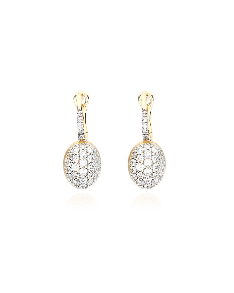 Nanis Orecchino "BABY CILIEGINA" con boule pendente in oro e diamanti – Nanis Italian Jewels Vendita
