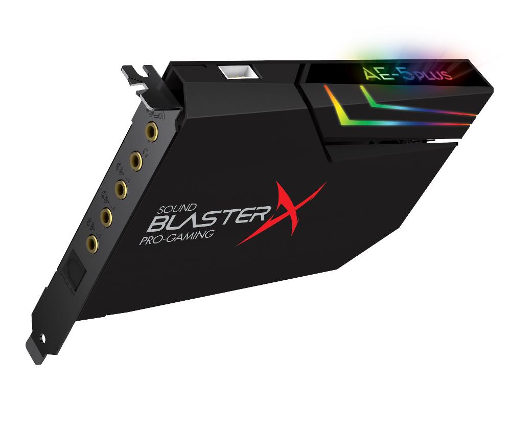 Creative Sound BlasterX AE-5 Plus Scheda audio e DAC da gaming PCI-e ad alta risoluzione con illuminazione RGB codifiche Dolby Digital Live e DTS Vendita Economica