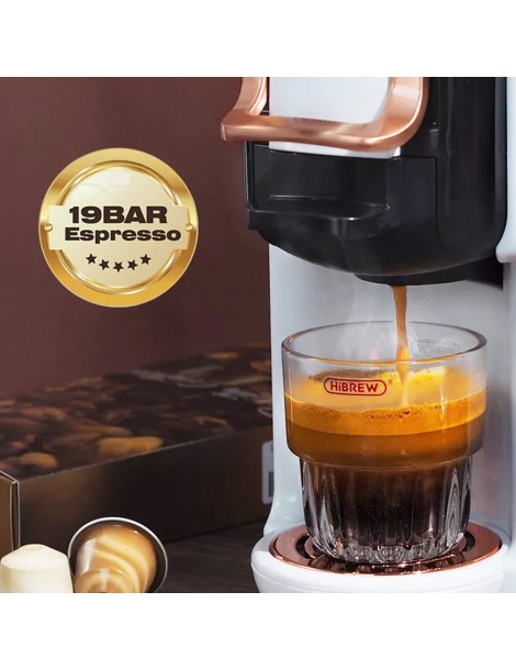 ﻿HiBREW H2B Caffettiera 5 in 1 con linea di livello dell'acqua macchina per caffè a capsule caldo/freddo a 19 bar Saldi