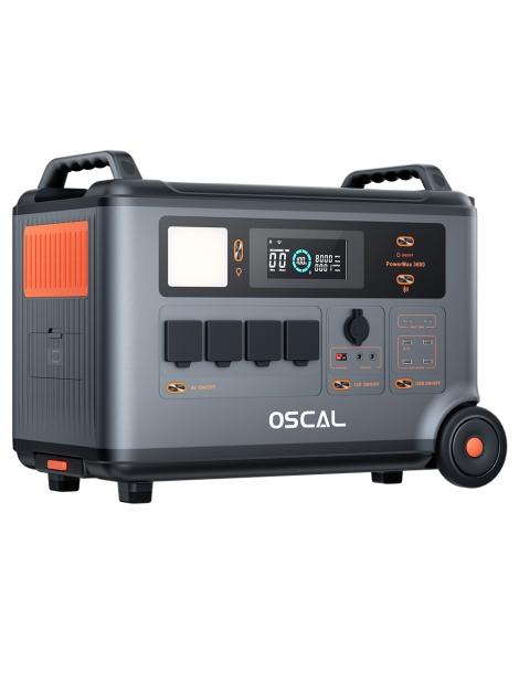 Oscal PowerMax 3600 Stazione di alimentazione robusta batteria LiFePO4 da 3600Wh a 57600Wh 14 uscite Saldi