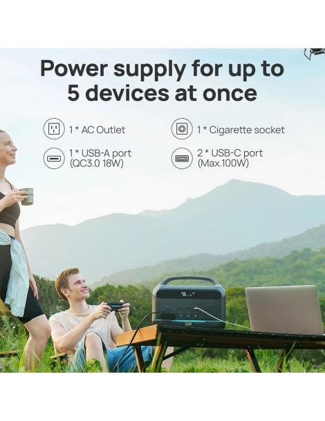 DaranEner NEO300 Pro Centrale Elettrica Portatile batteria LiFePO4 da 299Wh uscita 600W 5 porte 4 modalità LED Ultimi tre giorni