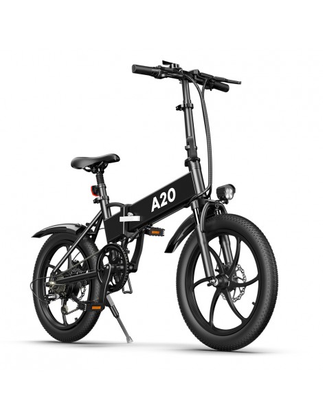 ADO A20+ 250W Bicicletta elettrica pieghevole Telaio 7 velocità Ingranaggi rimovibili Batteria agli ioni di litio 10 4 Ah - Nero Hotsell
