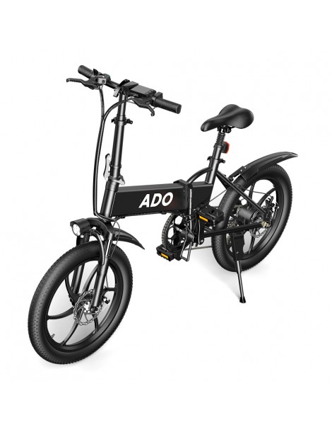 ADO A20+ 250W Bicicletta elettrica pieghevole Telaio 7 velocità Ingranaggi rimovibili Batteria agli ioni di litio 10 4 Ah - Nero Hotsell