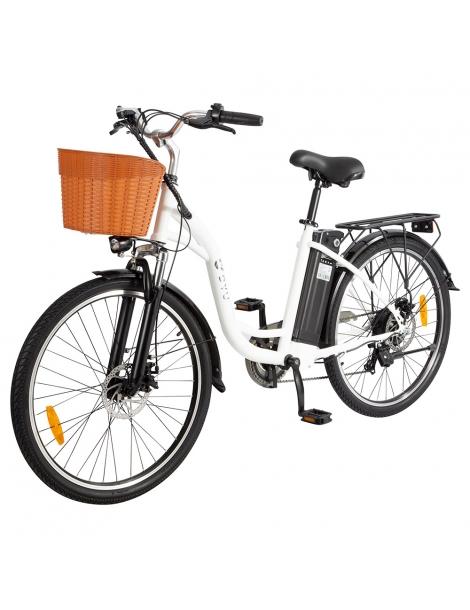 DYU C6 Bicicletta elettrica motore da 350W batteria da 12 5AH - Bianco Sconto