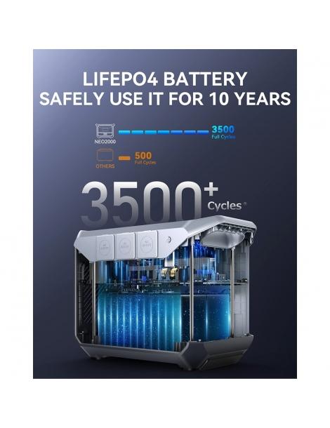 DaranEner NEO2000 Stazione di energia portatile generatore solare con batteria LiFePO4 da 2073 6Wh uscita AC da 2000W Shopping Online