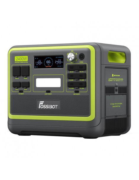 FOSSiBOT F2400 Generatore Solare Portatile da 2048Wh/2400W+SP200 18V 200W Pannello Solare Pieghevole - Verde Affare Del Giorno