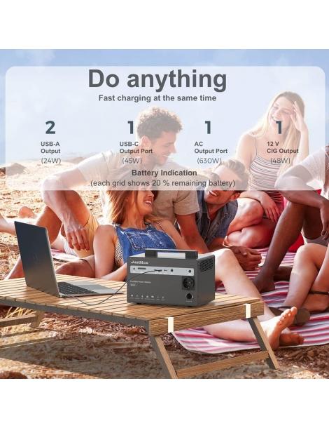 JustNow JNB600 Stazione di alimentazione portatile batteria LiFePO4 da 460Wh picco AC 630W 900W 3500 cicli In Vendita