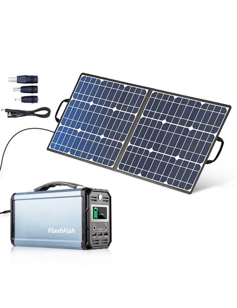 FlashFish SP50 18V/50W Pannello Solare Pieghevole Adattatore DC con Uscita 5V USB 18V DC Per Stazione Elettrica Novità