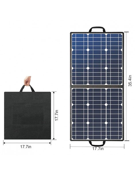 FlashFish SP50 18V/50W Pannello Solare Pieghevole Adattatore DC con Uscita 5V USB 18V DC Per Stazione Elettrica Novità