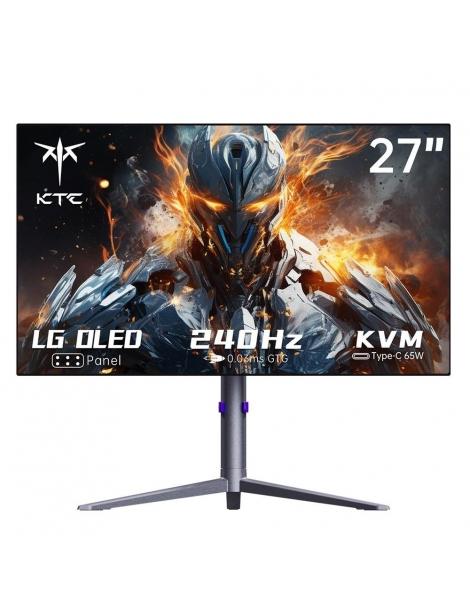 KTC G27P6 Monitor da gioco OLED da 27 pollici con risoluzione 2560x1440 aggiornamento a 240 Hz altoparlanti integrati 2025