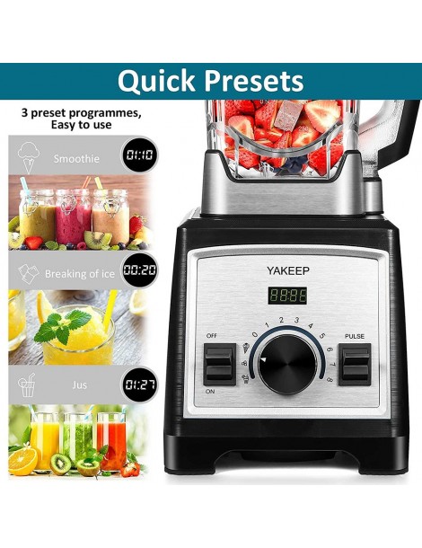 Yakeep 8188 2000W Stand Mixer frullatore per frullati da 2L con agitatore 32000 RPM 8 lame in acciaio Vendite Flash