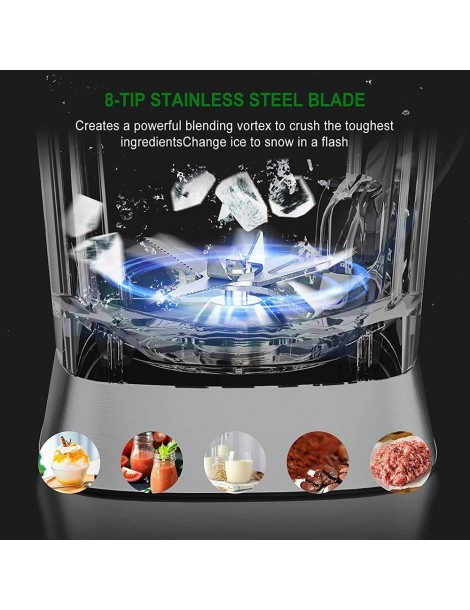 Yakeep 8188 2000W Stand Mixer frullatore per frullati da 2L con agitatore 32000 RPM 8 lame in acciaio Vendite Flash