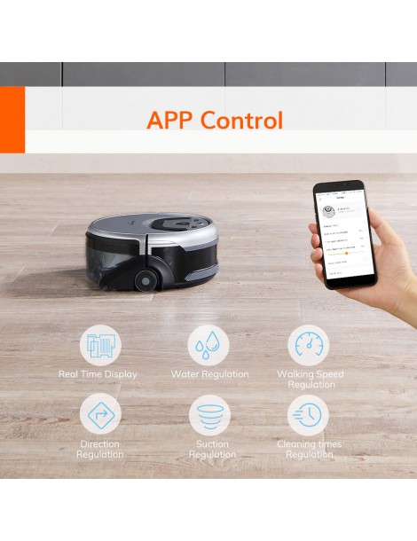 ILIFE W455 Robot lavapavimenti 1000Pa Aspirazione Shinebot Giroscopio Telecamera Navigazione 900ml Serbatoio Acqua Novità