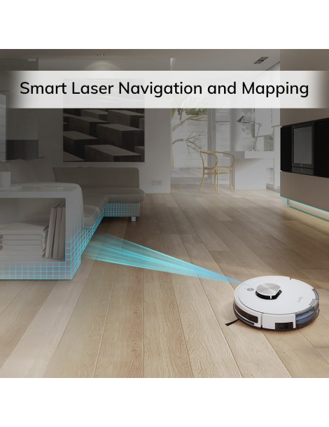 ILIFE L100 Robot Aspirapolvere 2000Pa Aspirazione LDS Navigazione Laser Mop APP Control 450ml Serbatoio Polvere Tappeto Boost Presa