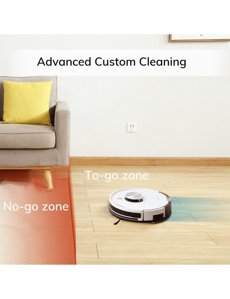 ILIFE L100 Robot Aspirapolvere 2000Pa Aspirazione LDS Navigazione Laser Mop APP Control 450ml Serbatoio Polvere Tappeto Boost Presa