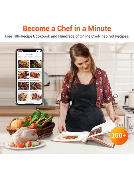 Ultenic K10 Friggitrice ad aria senza olio APP e controllo vocale 5L Forno elettrico caldo senza olio Cuocitore intelligente Offerte