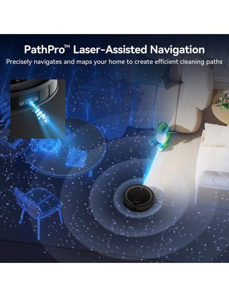 Proscenic X1S Aspirapolvere robot aspirazione 3000Pa Navigazione laser PathPro- Nero In Saldo