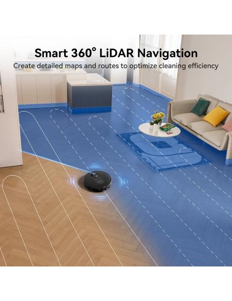 Proscenic Q8 Aspirapolvere robot aspirazione 4200 Pa LiDAR Nav autonomia 200 minuti - Nero Pezzi Unici
