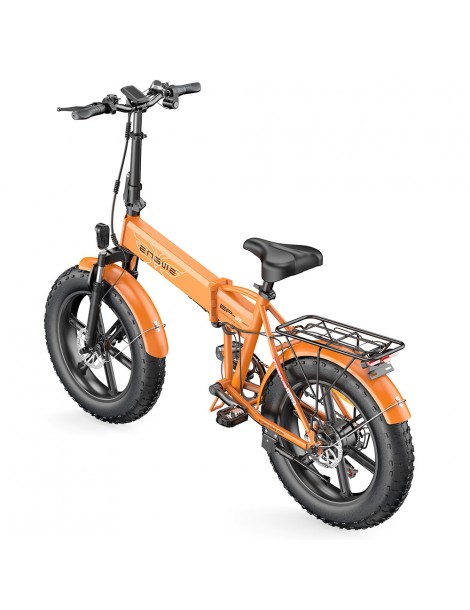 ENGWE EP-2 Pro 20 Pollici Bicicletta Elettrica Pieghevole con Pneumatici Grassi 750W Motore 48V 13Ah LG 2022 Versione –Arancia Qualità Garantita