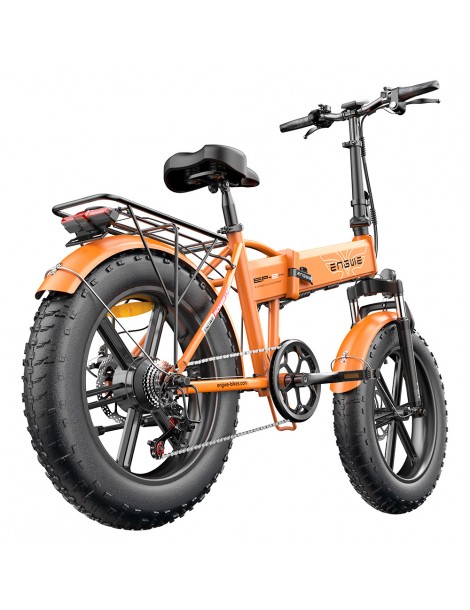 ENGWE EP-2 Pro 20 Pollici Bicicletta Elettrica Pieghevole con Pneumatici Grassi 750W Motore 48V 13Ah LG 2022 Versione –Arancia Qualità Garantita