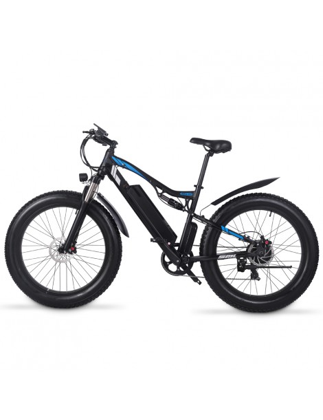 Shengmilo MX03 Bicicletta elettrica 48V 1000W Motore brushless 17Ah Batteria 26 pollici Pneumatici 40km/h – Nero Consegna Veloce