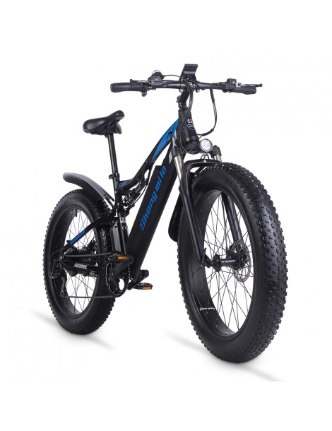 Shengmilo MX03 Bicicletta elettrica 48V 1000W Motore brushless 17Ah Batteria 26 pollici Pneumatici 40km/h – Nero Consegna Veloce