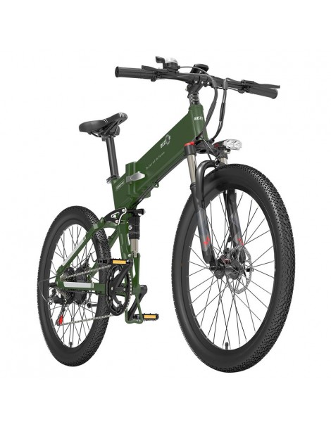 BEZIOR X500 Pro 26 pollici Pneumatici Bicicletta Elettrica Pieghevole 500W Motore - verde militare Presa