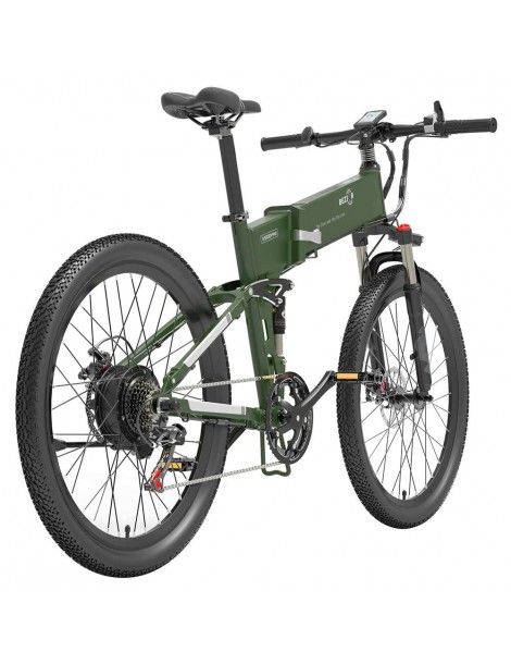 BEZIOR X500 Pro 26 pollici Pneumatici Bicicletta Elettrica Pieghevole 500W Motore - verde militare Presa